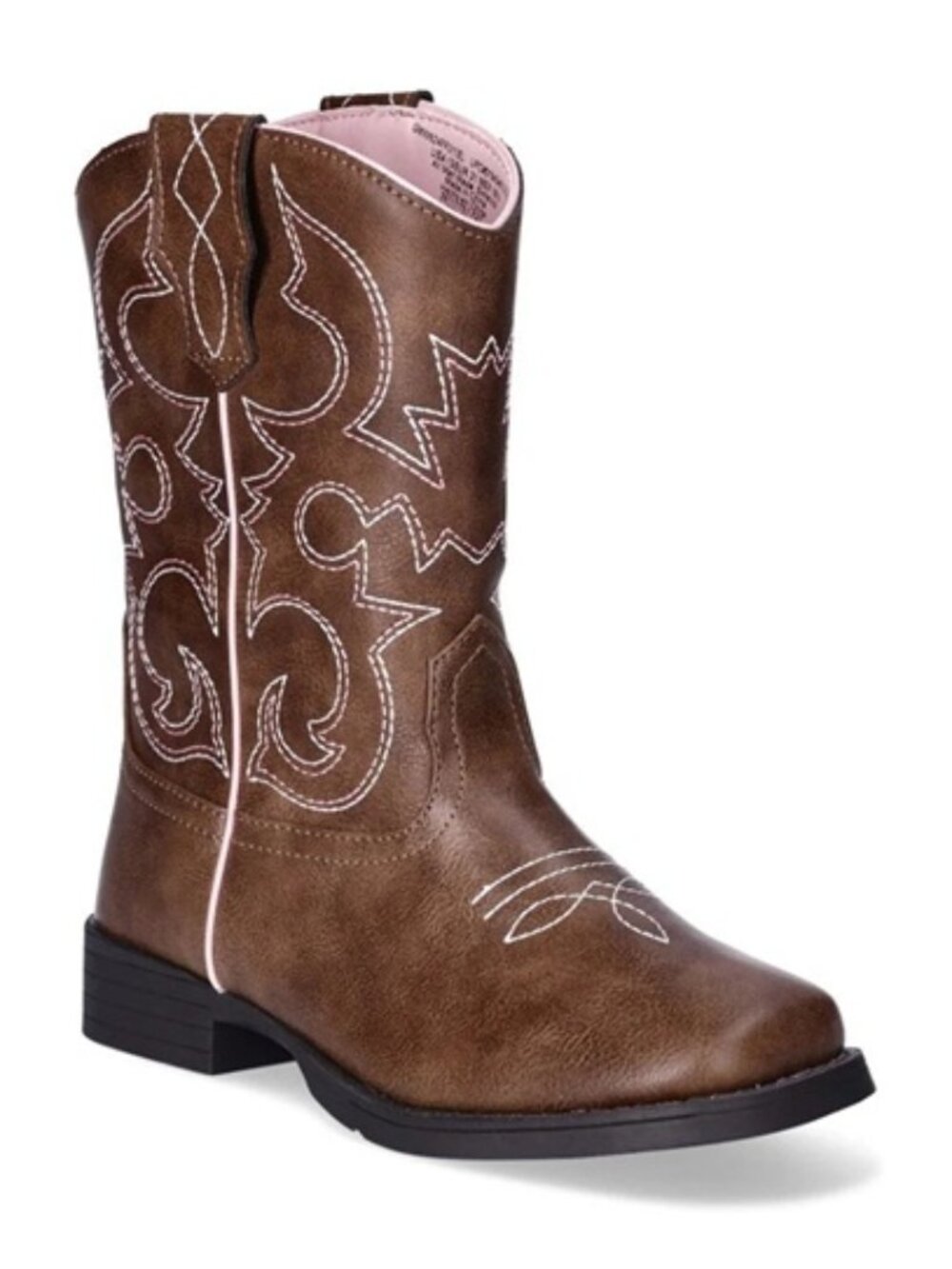 Girls Cowboy Boots Size 2 3 4 5 or 6 Faux Leather Big Kid